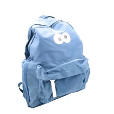 Mochila De Plaza Sesamo Cookie Azul Original Grandes Miniso