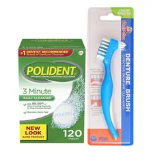 Polident 3 Minute Denture Cleaner 120 Tabletas En Paquete De