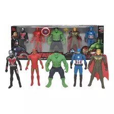 Kit 5 Bonecos Vingadores Super Heróis Articulados Brinquedo