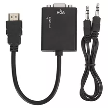 Conversor Adaptador Hdmi A Vga Con Audio 1080 Full Hd