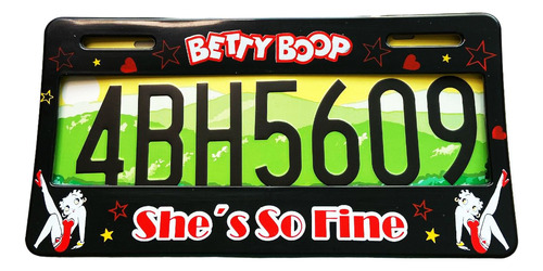 Porta Placas Betty Boop Vw Ford Kia Chrysler Seat  Universal Foto 2