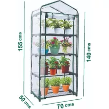 Mini Invernadero Para Plantas Y Semillas 70x50x155 4 Bandeja