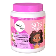 Salon Line Kids Sos Cachos 5 Em 1 Creme Para Pentear 1kg