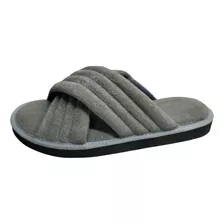 Pantufla Chinela Hombre Cruzada Doble Toalla 39/46 Acolchada