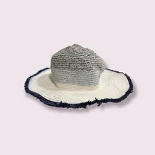 Gorro Blanco Con Azul Mujer Marca Inc