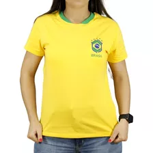 Camiseta Seleção Brasileira Feminina Camisa Blusa Brasil