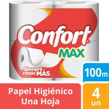 Papel Higiénico Confort Max 4 Un 100 Mt