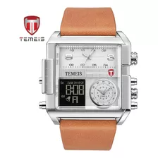 A Reloj Impermeable For Hombre Con Correa Cuadrada Grande