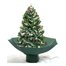 Árbol De Navidad Adornos Musica Luces Nieve - Sheshu Navidad Color Verde
