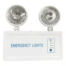 Pack 2 Lamparas Emergencia Luz Led 2 Focos Recargable 220 Color Blanco