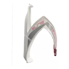 Porta Caramañola De Bicicleta Elite Blanco Con Rosa.