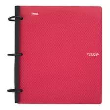 Five Star ® Flex Carpeta Cuaderno Con 60 Hojas Y 5 Separador Color Rojo