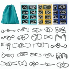 24 Pcs Rompecabezas De Alambre De Metal Para Niños Educativo