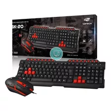 Kit Combo Teclado E Mouse Gamer Usb Com Fio Português Ptbr