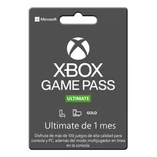 Tarjeta Xbox Game Pass Ultimate Microsoft Digital 1 Mes