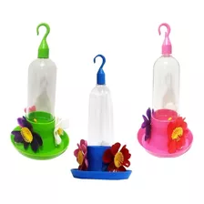 3 Bebedouro Para Pássaros Beija-flor Mini 100ml Colorido