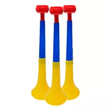 Vuvuzela Corneta Fútbol 37cm X6 Plegable Tricolor Colombia