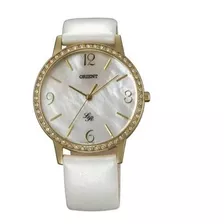 Reloj Orient Dama Dorado Nacar Cuero Fqc0h004 100% Original 