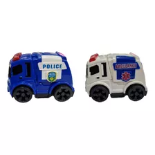 Kit 2 Carrinhos Policia Com Fricção Super Police