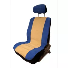 Juego Funda Asiento 8pzas Tela Crema Celeste Y36808 Imbest