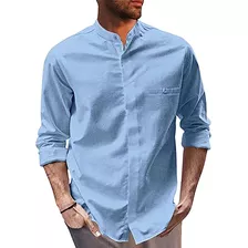 Camisa De Algodón Regular Fit Casual Para Hombre