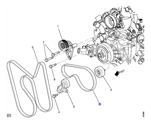 Banda Compresor Gmc Sierra 2500 Hd Classic 6.0l V8 2007 Foto 3