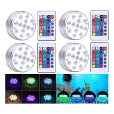 Pack X4 Luminaria Led Sumergible Pileta Bañera - Rgb Control