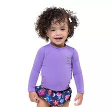 Camiseta Praia Bebê Proteção Uv Violeta Costão