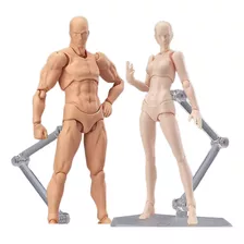 2 Modelos Humanos Figma Masculinos Y Femeninos Pintando Cuer