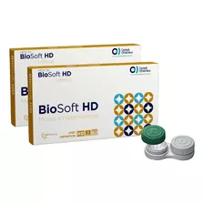 Lente De Contato Biosoft Hd Asférica 02 Caixas Uso Mensal