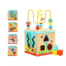 Juego Didáctico Cubo Jardín 5 En 1 Motricidad Topbright Color Multicolor