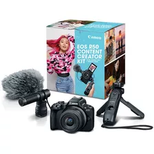 Canon Eos R50 Creator Kit Con Rf-s 18-45mm, Micrófono Y Grip