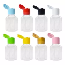 100 Mini Frasco Plástico 20ml C/ Tampa Flip P/ Lembrancinhas