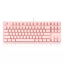 Teclado Mecânico Para Jogos Preto/branco/rosa