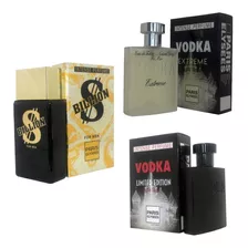 Kit Perfumes Billion + Vodka Limited + Vodka Extreme Masculino 100ml