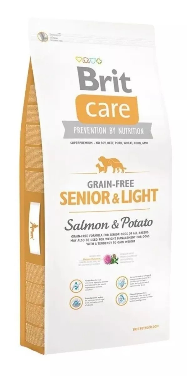 Alimento Brit Brit Care Salmon & Potato Senior & Light Para Perro Senior Todos Los Tamaños Sabor Salmón Y Papa En Bolsa De 12kg