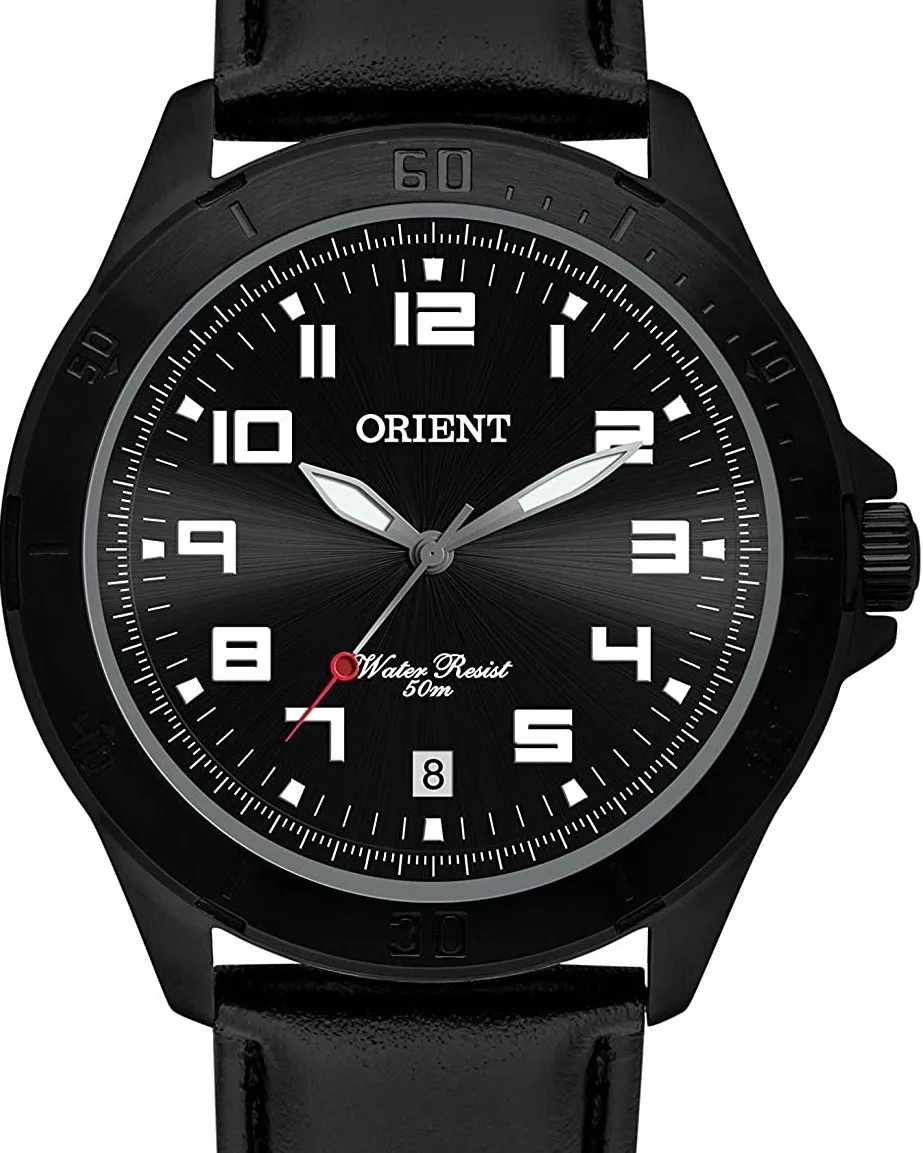 Relógio Orient Masculino  Couro Preto - Mpsc1008 P2px