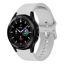 Pulseira Fecho Curvo Para Galaxy Watch 4 Classic 46mm R895 Cor Cinza