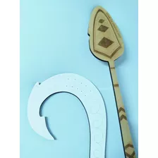 Remo Moana Mdf Corte Laser 60cm Infantil + Anzol Maori 30cm 