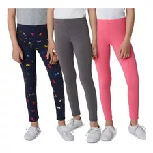 Set 3 Leggins Niña Talla M 10 A 12 Años Premium