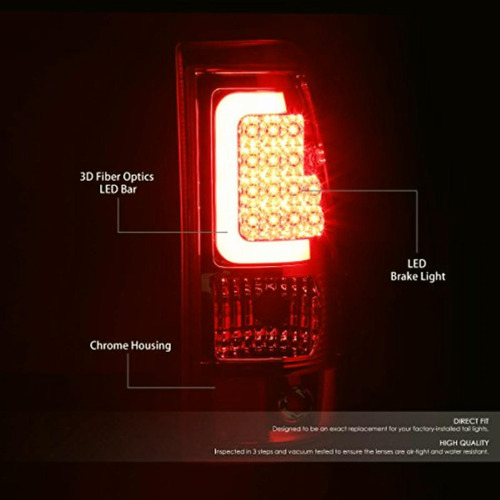 Dna Motoring Tl-csil03-led-3d-ch-cl Luz Trasera Led 3d Para Foto 2