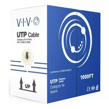 Cable Ethernet Cca, Cat5e A Granel, Negro, 1000 Pies, 2...