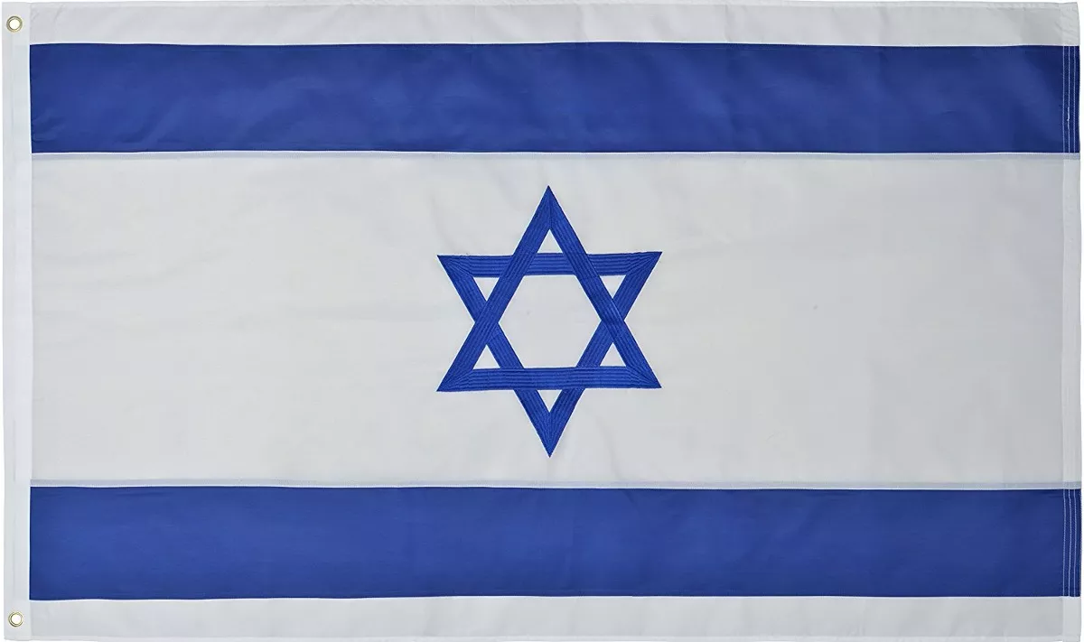 Bandera Israel 150 X 90 Bordada Con Costura Gruesa