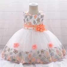 Vestido De Bebé De Fiesta Mini-mi Modelo Maribel Coral
