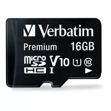 Tarjeta De Memoria Verbatim 44082 Premium Con Adaptador Sd 16gb