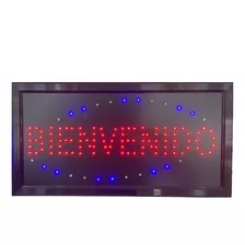 Letrero Led Luminoso 48x25cm Bienvenido