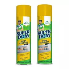 2 Limpa Estofados Banco Carpetes Spray Super Dom 300ml