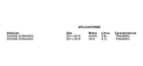 Amortiguador Trasero Dodge Durango 2015 3.6l Mopar Foto 4