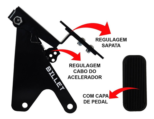 Pedal Acelerador Suspenso Fusca Brasilia- O Original+ Sapata