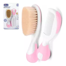 Kit Pente E Escova De Cabelo Para Bebê Chicco Rosa Menina